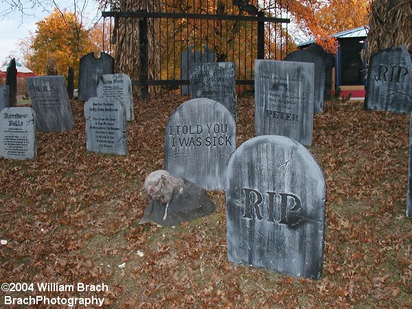 One of several graveyards seen at Fright Fest.