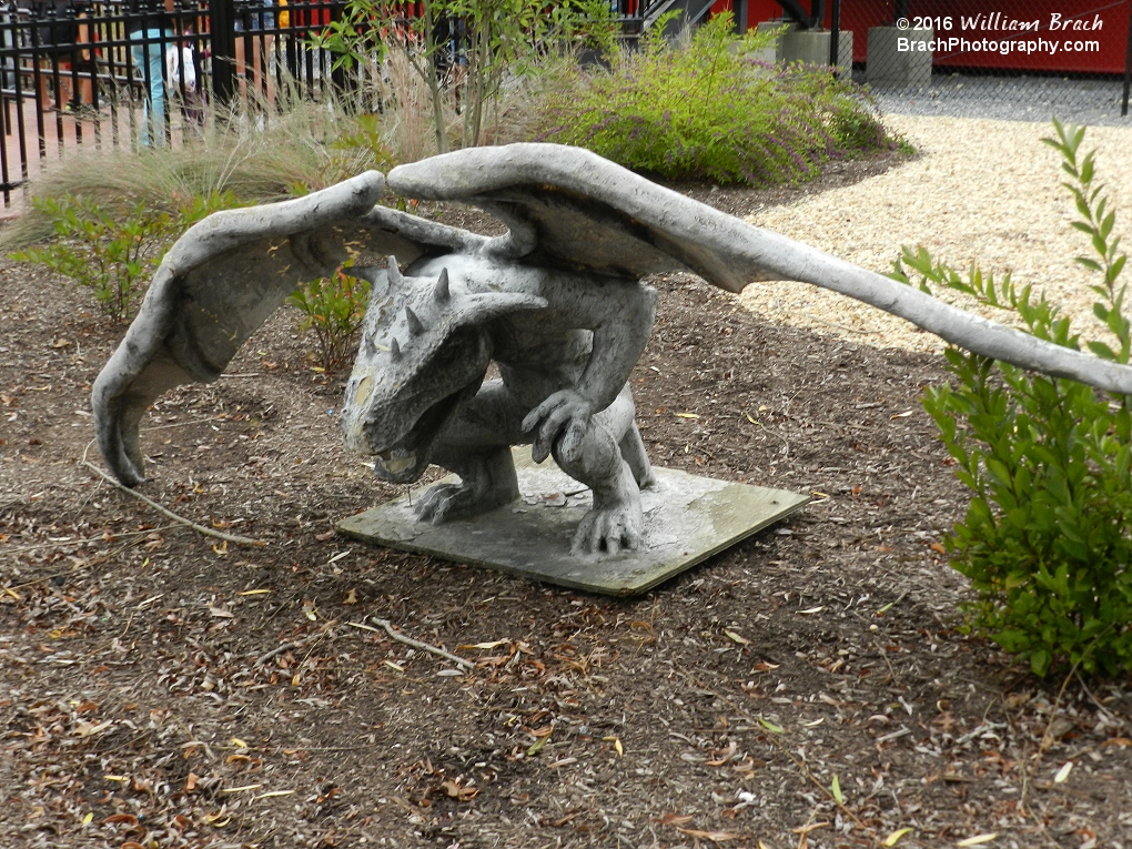 A gargoyle decoration for Fright Fest.