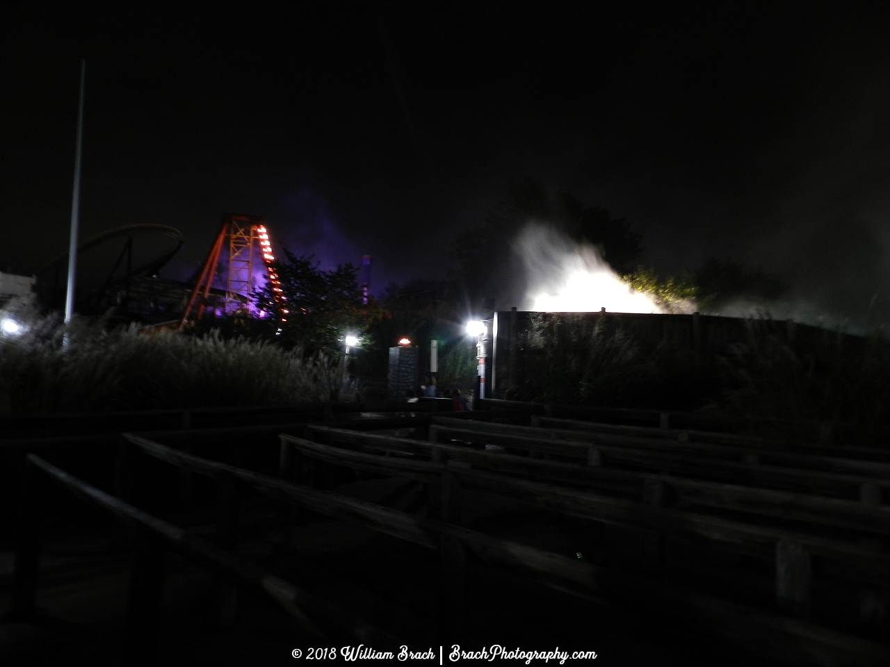 Six Flags America gets quite spooky at night during Fright Fest!