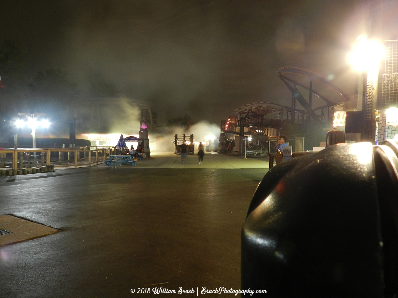 Eerie ambiance is in place during Fright Fest at Six Flags America.