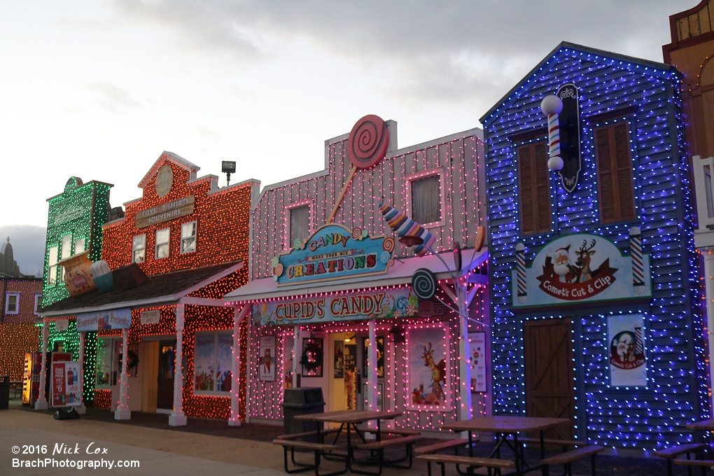 Holiday lights at SFA.