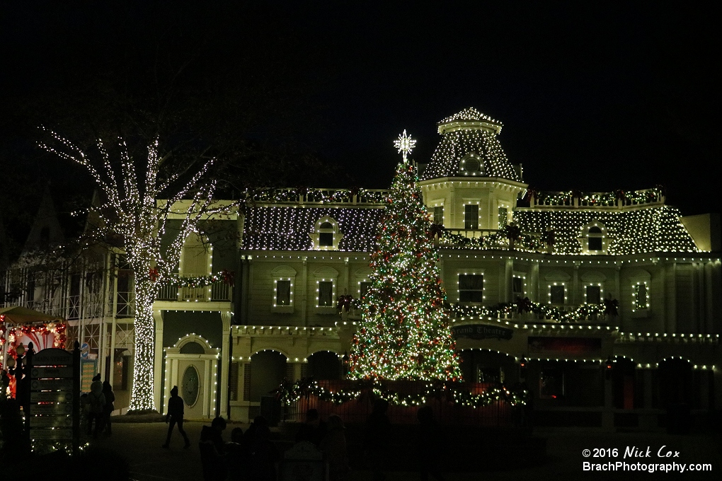 Holiday lights at SFA.