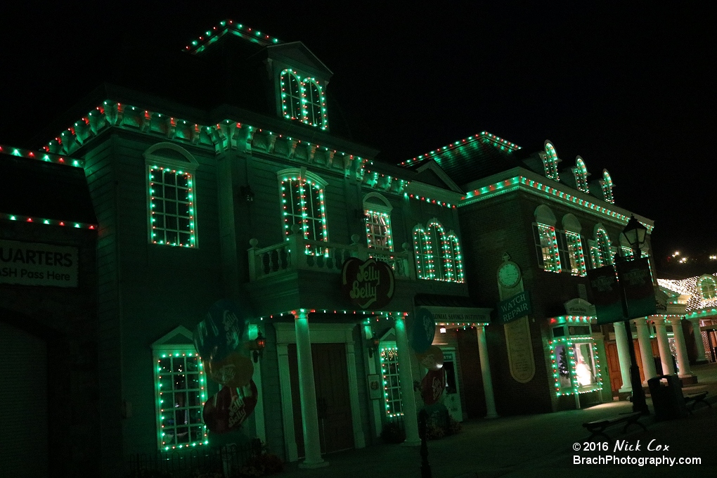 Holiday lights at SFA.