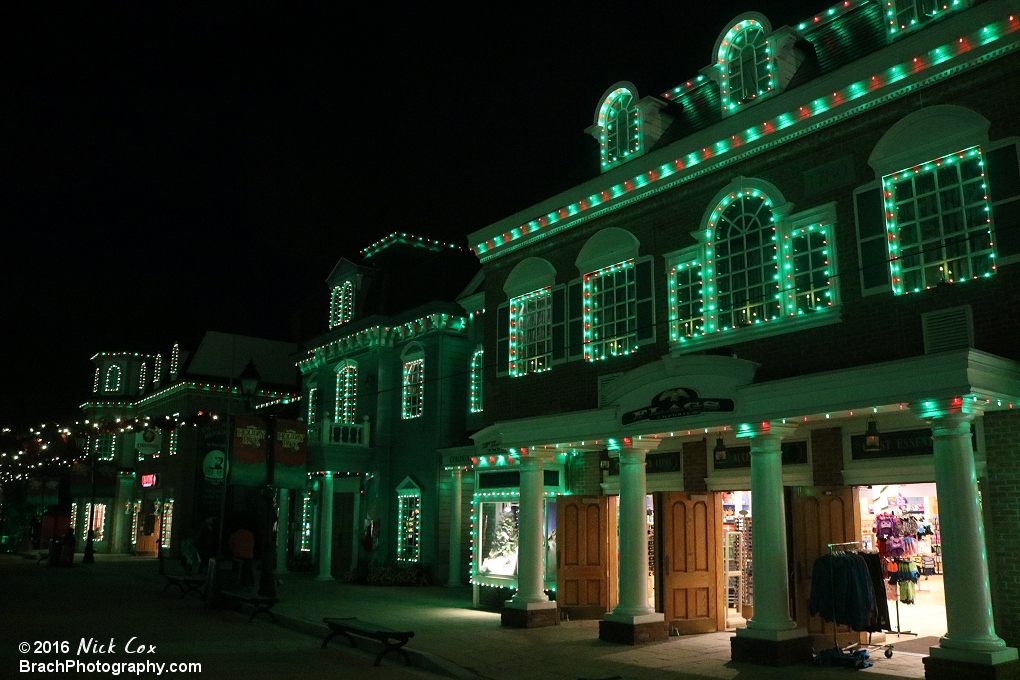 Holiday lights at SFA.