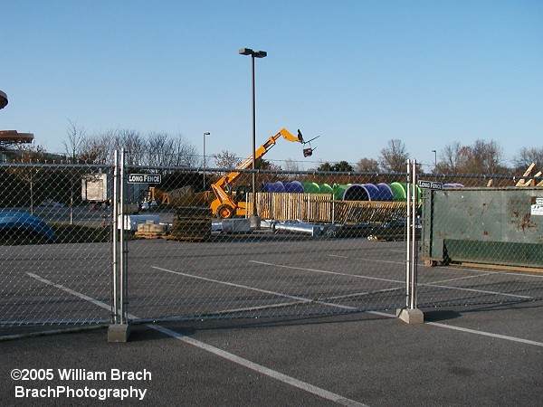 New water slide at Six Flags America under construction.