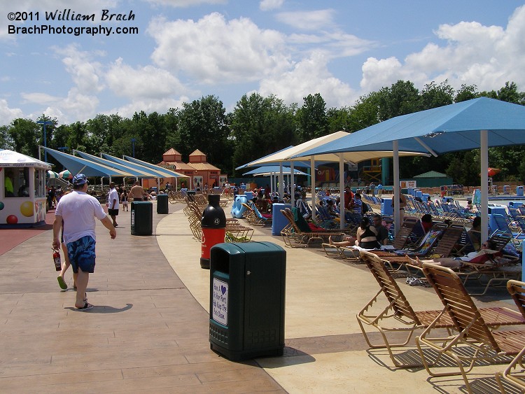 Midway and shade structures over by Huricane Bay.