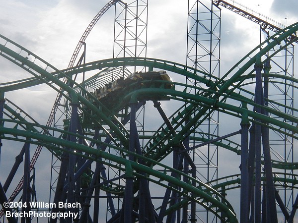 Joker's Jinx train in the mid-course brake run.