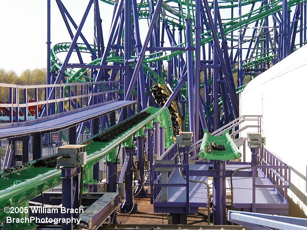 Train about to enter the brake run.