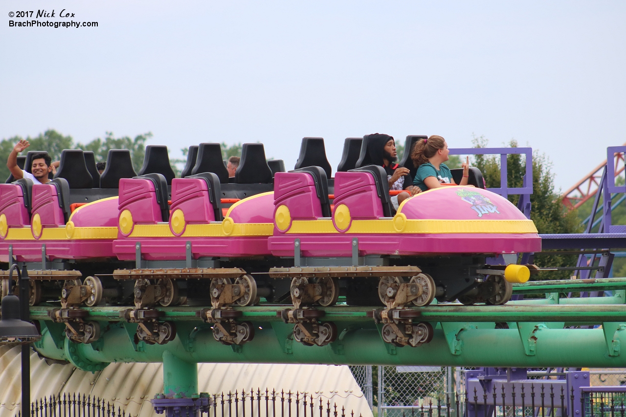 The train on the brake run.