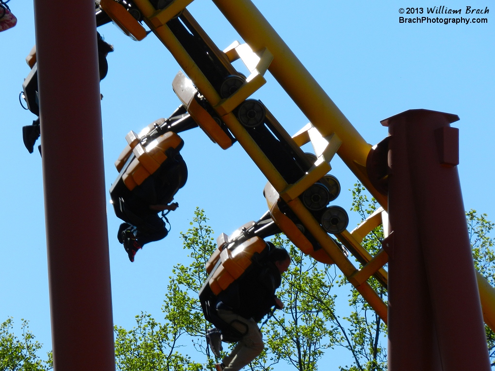 Train going down the first drop.