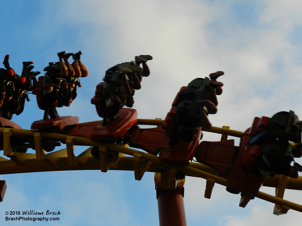 Mind Eraser is a quite intense ride and if you're not properly restrained, it can be a very rough ride like what I had on this visit.  Ow.