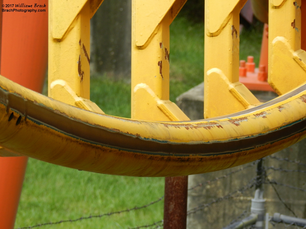 Detailed view of Mind Eraser's track.  You can still see some of the original blue paint.