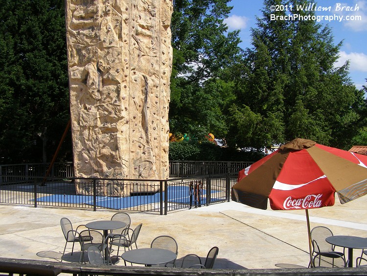 This rock wall took over the former space of Cyclone when the ride moved to where Octopus used to be.