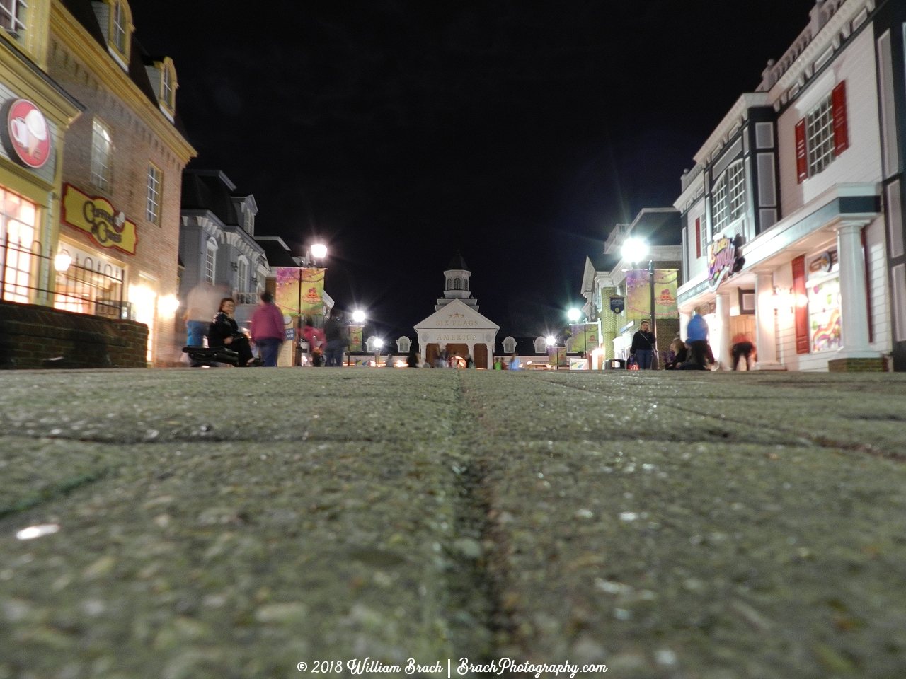 Main Street 1776 at night.