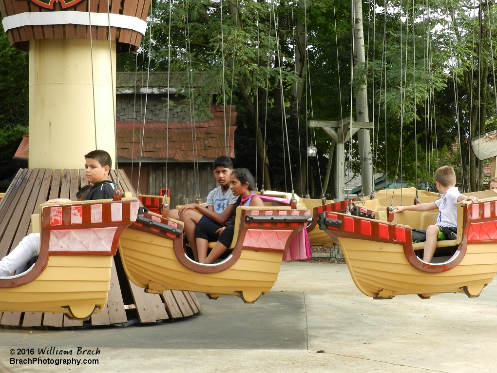 Landing the boats on Pirate's Flight.