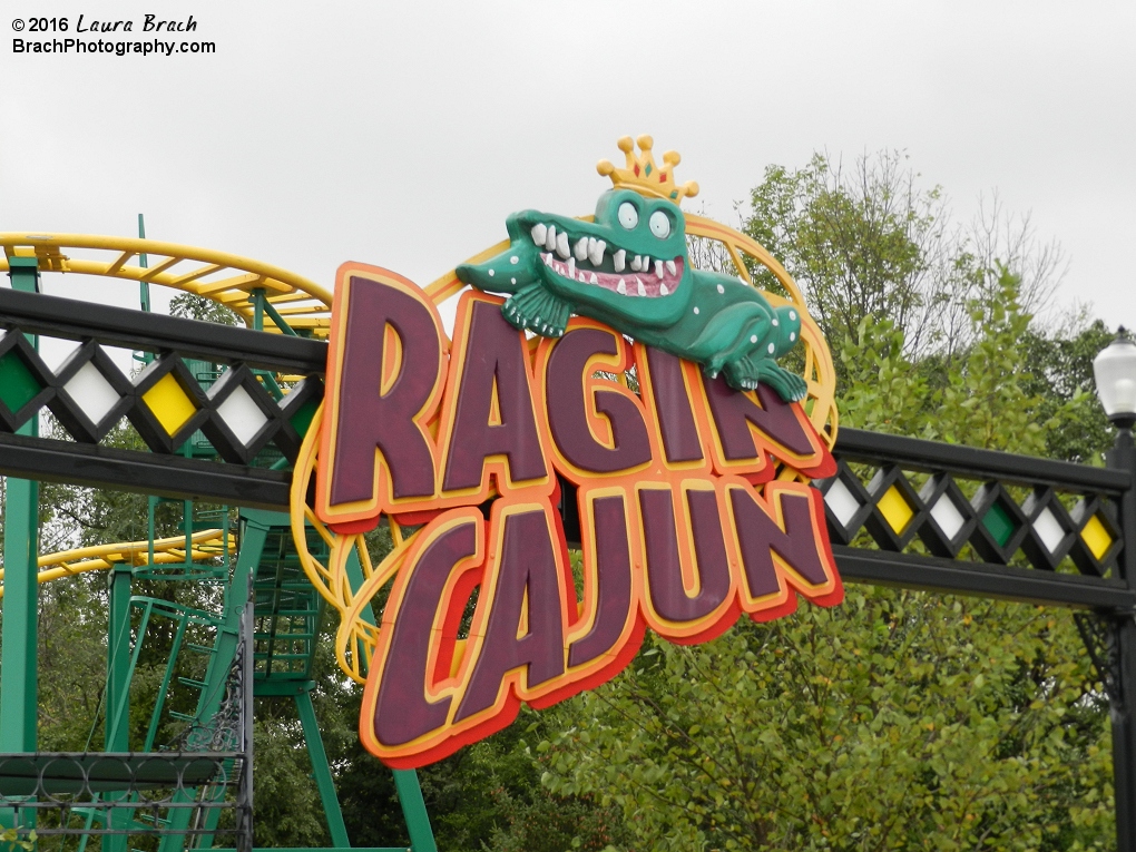 Entrance sign for Ragin' Cajun.