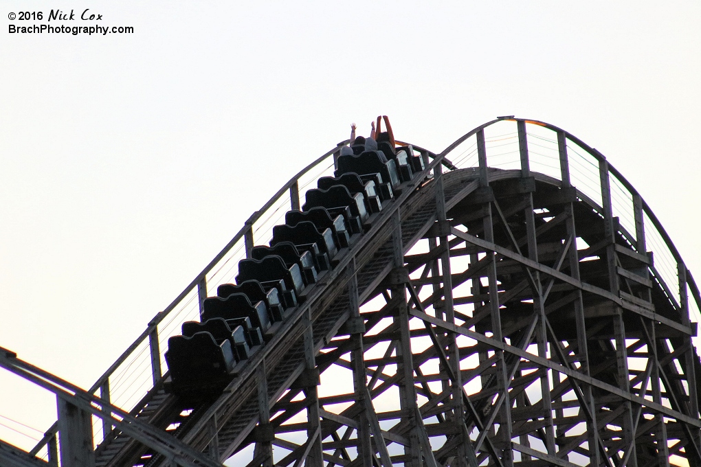 Roar headed up the lift hill.