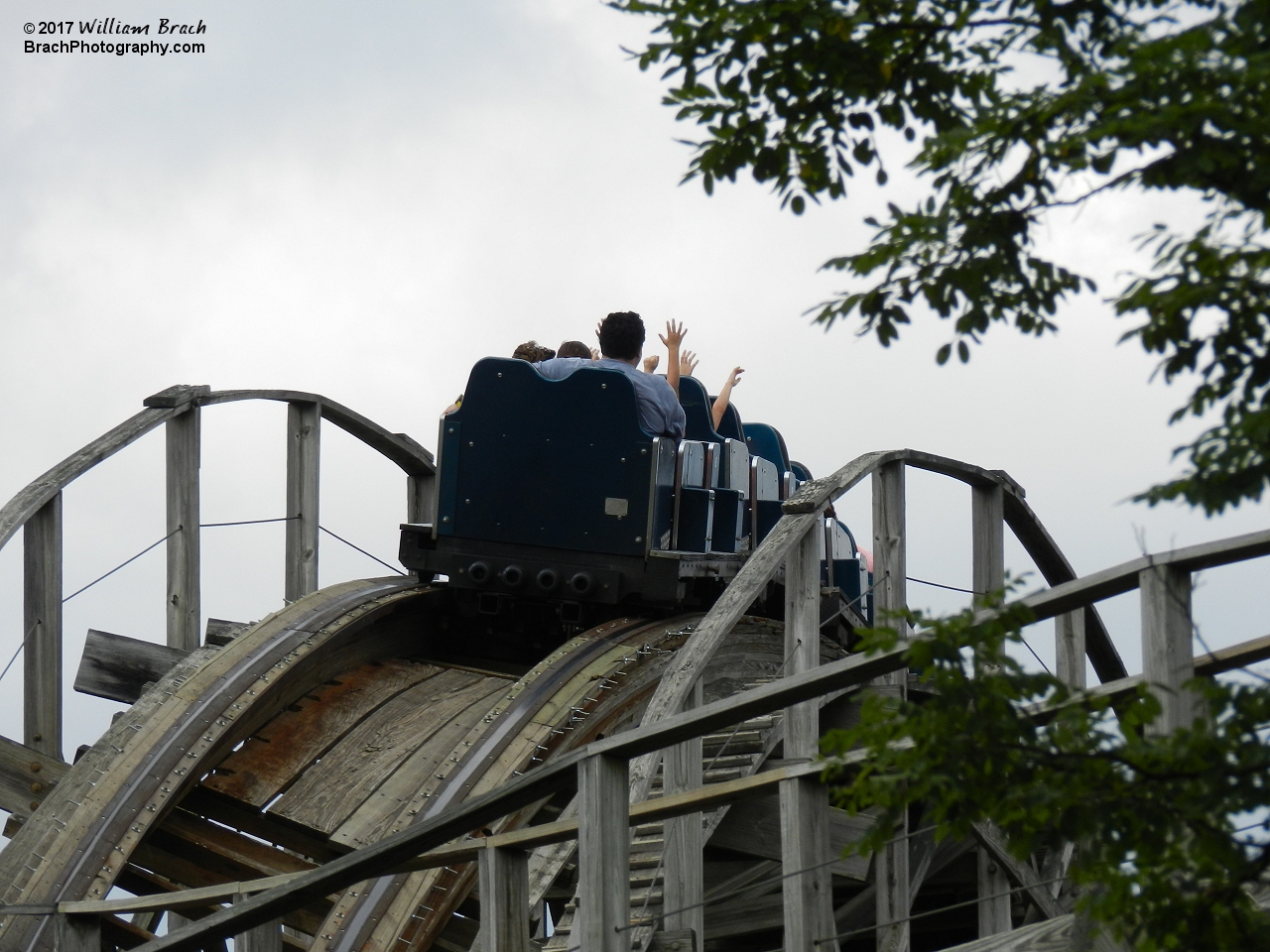 Roar train going over one of its many hills.