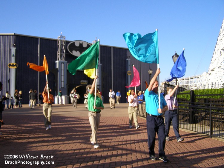 Six Flags Color Guard on hand for today's parade.