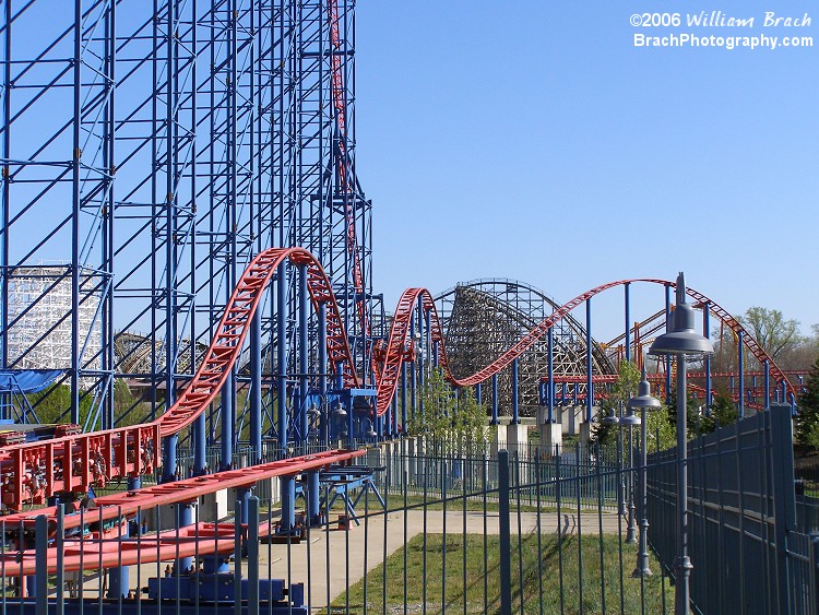 The two bunny hills that lead up to the brake run.