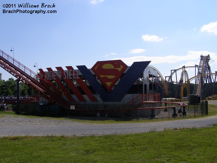 Station building for Superman: Ride of Steel.