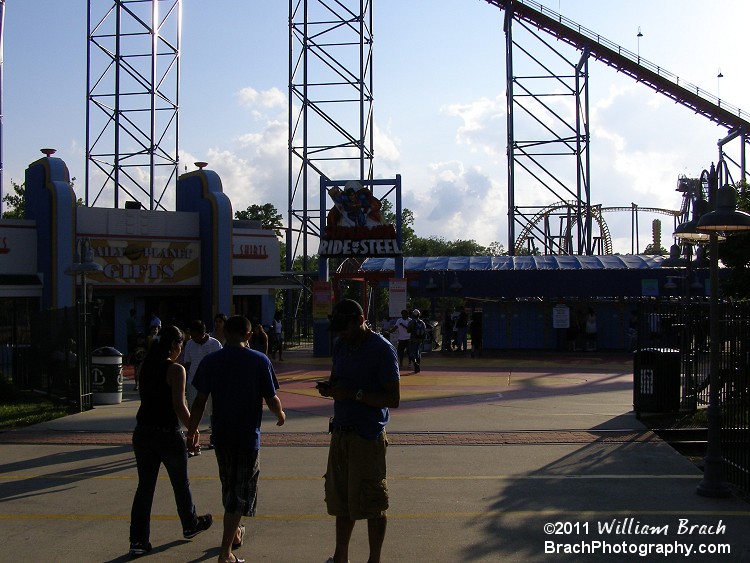 Gift Shop is on the left, queue line is straight ahead.