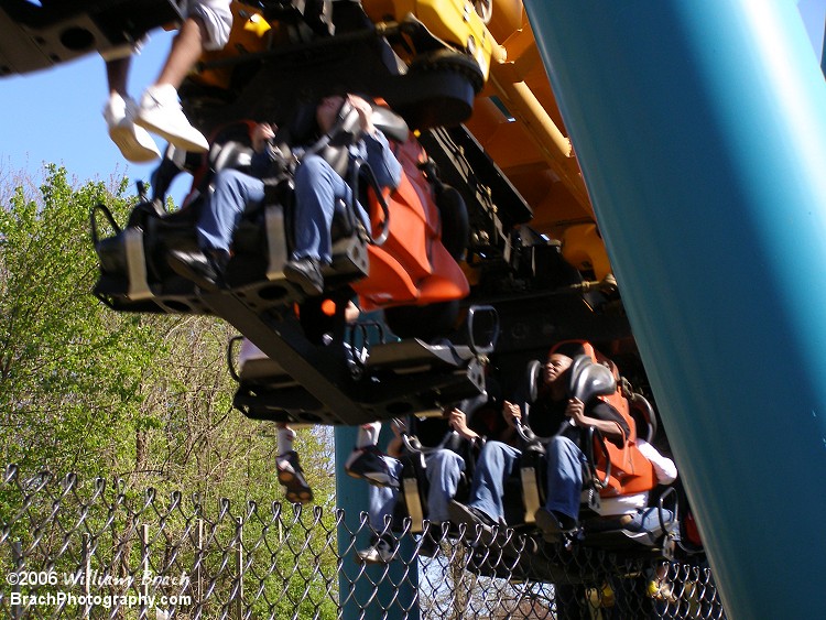 Two-Face: The Flip Side opened in 1999, replacing the old Python coaster that resided in the same spot.  Two-Face: The Flip Side was removed after the 2008 season due to multiple issues with the ride and a serious malfunction that resulted in hydraulic fluid being sprayed on several riders.