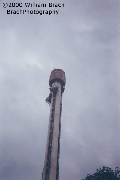 Riers are at the top of the 140ft tall tower.