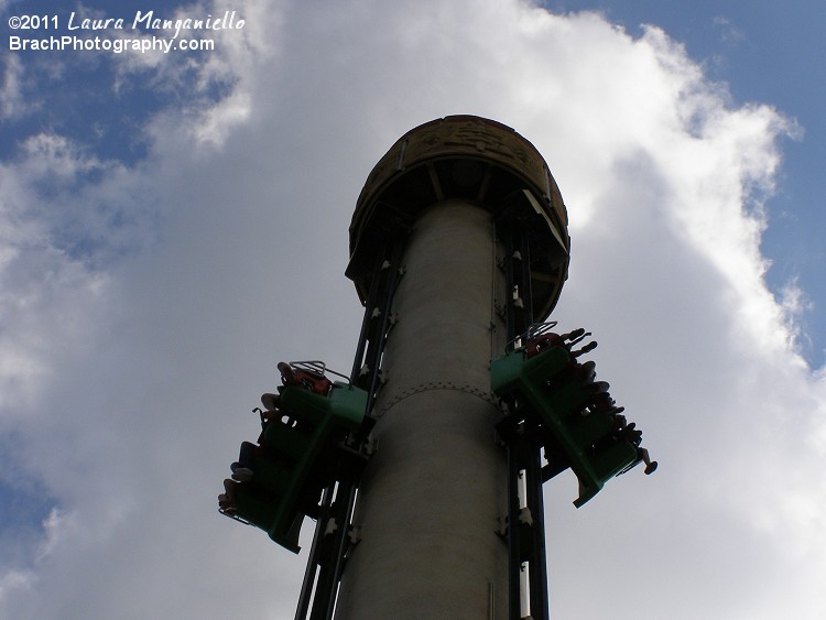 Down they go on the Tower of Doom.