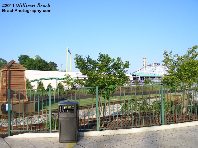 The newly landscaped area.