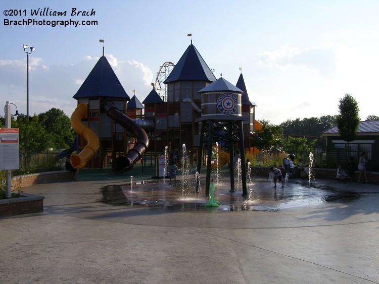 Jungle gym for kids to play around in.