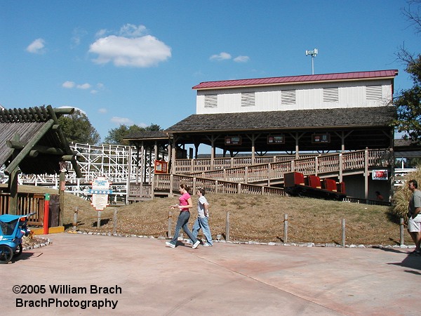 Another view of the ride's station.