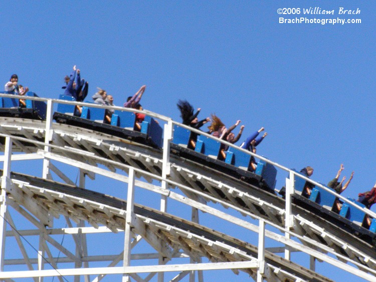 Wild One's blue train running the course.  Wild One has two trains.  One blue as seen here and the other train is red.