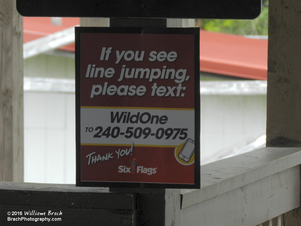 Nice to see this sign in the park.  I wish other chains would follow with this kind of an example.