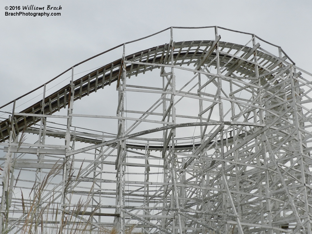 Wild One's turnaround was reprofiled from a diving turn into a turnaround that goes into a double-down.  Here we can see where the original diving turn used to be.