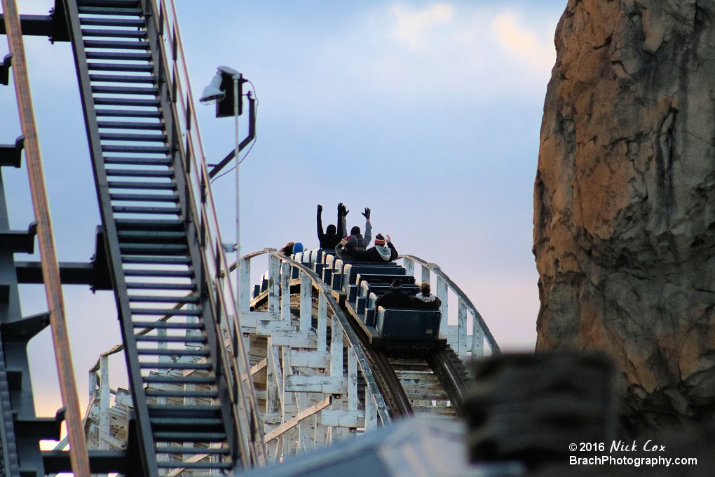 Wild One going through the ruins of Skull Mountain.