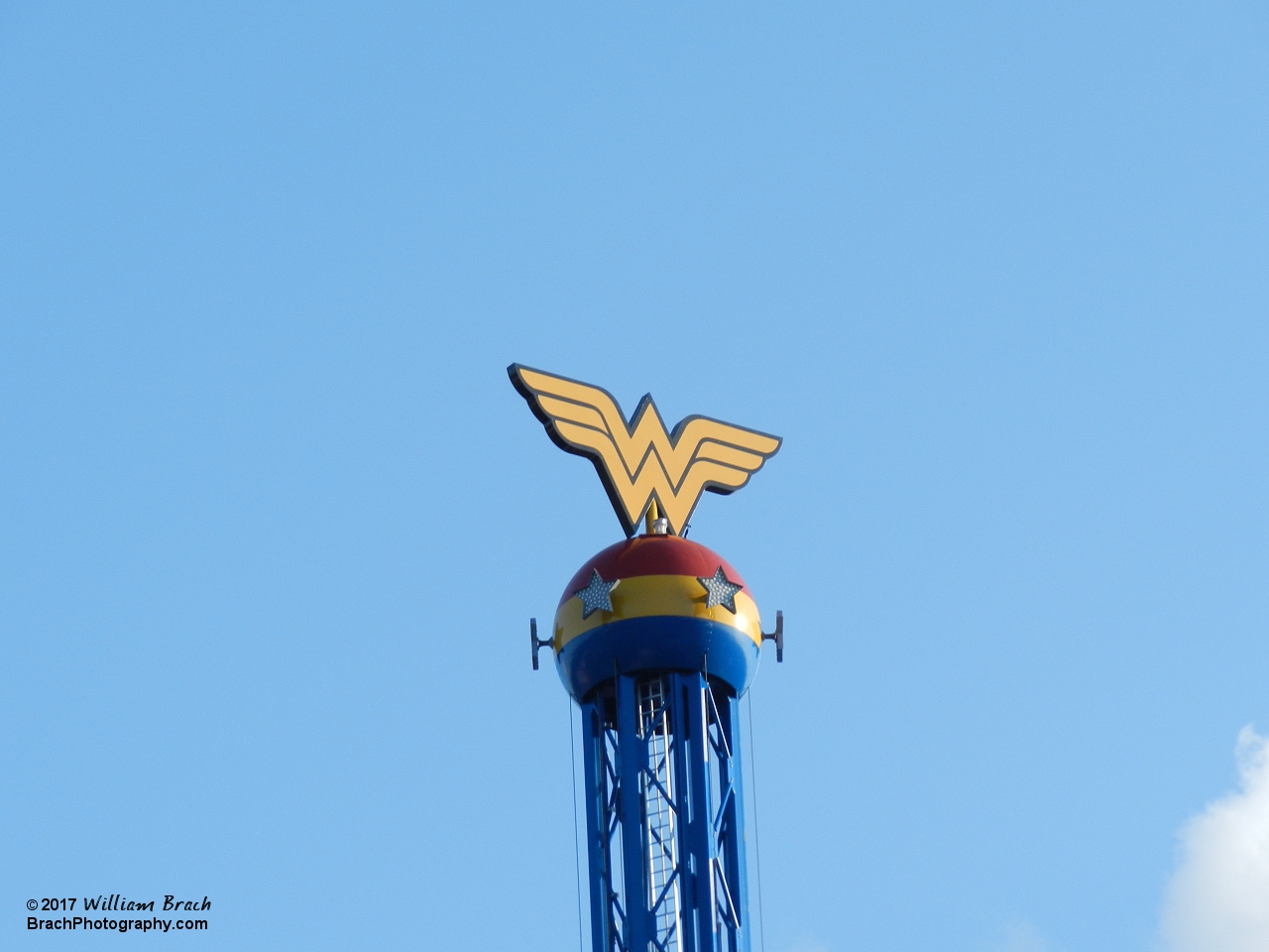 Crown jewel of the Wonder Woman: Lasso of Truth ride - the topper.