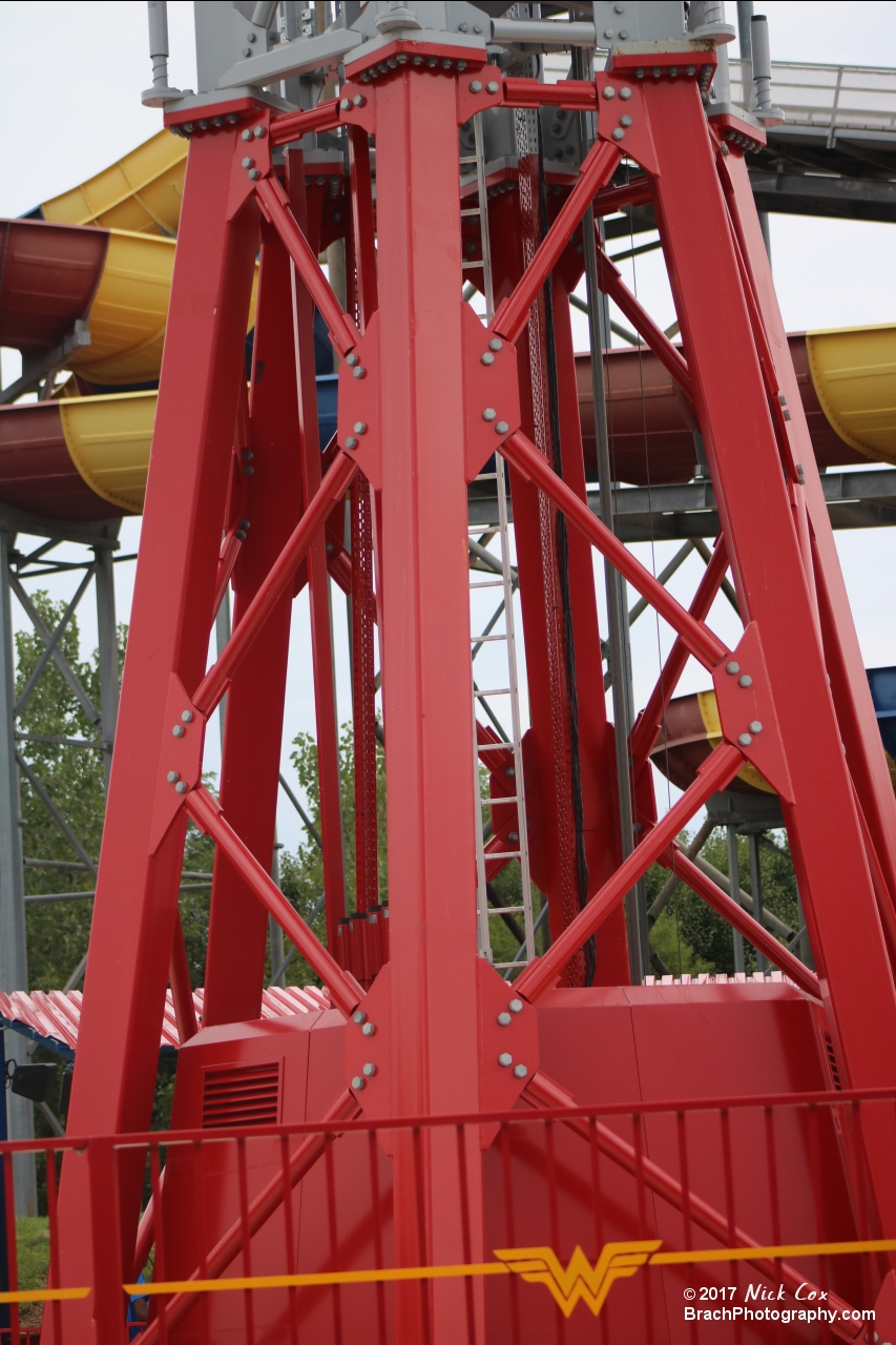 The base of the ride structure.