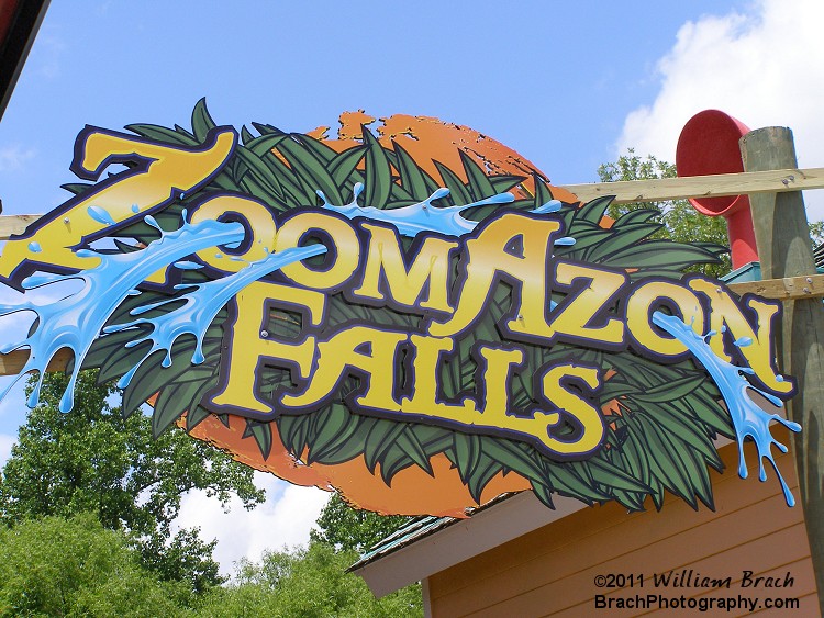 Entrance Sign for ZoomAzon Falls.