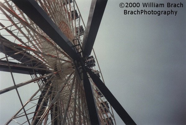 Looking up at the Giant Wheel.