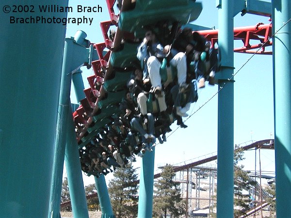 This coaster is a lot of fun to ride in the sumemrtime at Six Flags Darien Lake as they usually have the misters turned on to give riders a refreshing blast of mist as they ride.