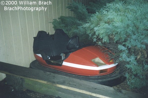 Looks like this is where Six Flags Darien Lake staff decided to put the broken bumper cars.  Outside to get all the weather on them.