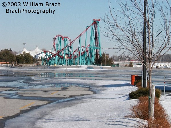 It was a warm day in March on a Saturday in 2003 and so I decided to drive out to Six Flags Darien Lake to see what was going on at the park - truth is, nothing was going on.