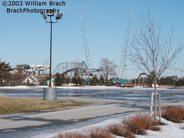 Two months before the park opens for the season and there's still snow on the ground.