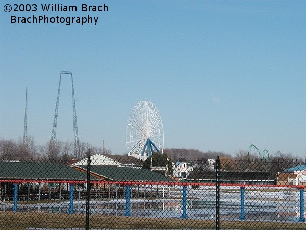 All is quiet at Six Flags Darien Lake in Darien Center, New York in March 2003.