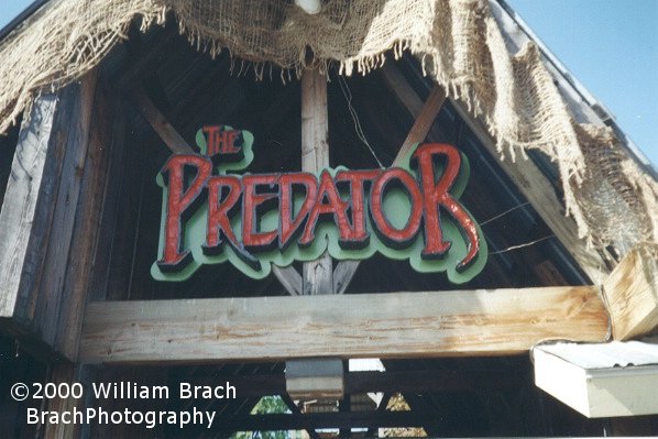 The entrance sign on Predator's station.