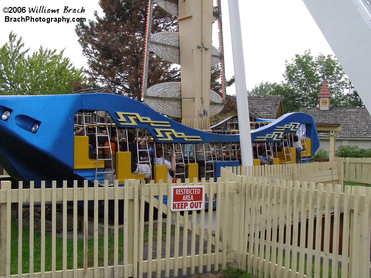 This unique ride was removed from the park after the 2015 season after 34 years of operation.  If my calculations are correct, there are ZERO HUSS Ranger rides in operation anymore.