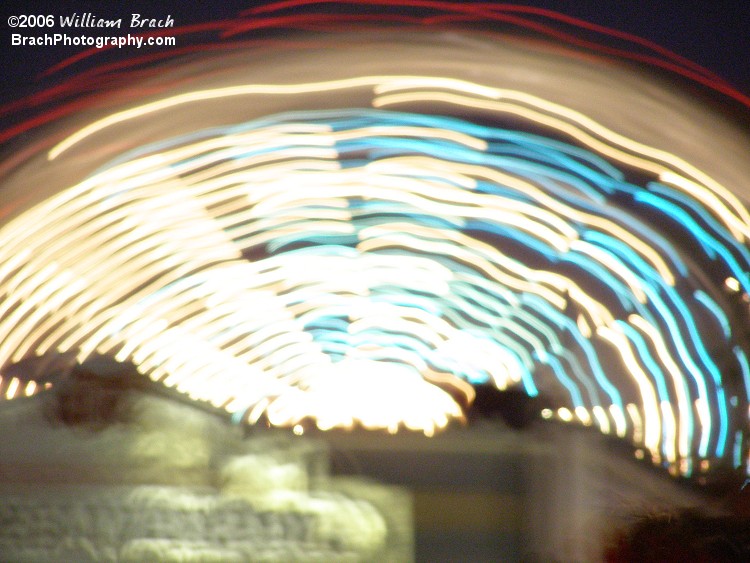 Very blurry motion shot of the Silver Bullet running.