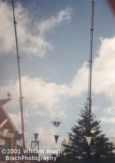 In 2001, Six Flags Darien Lake installed a temporary Sling Shot ride.  It is an upcharge ride, but due to its popularity, the park installed a permanent Sling Shot ride that was even taller for the 2002 season.