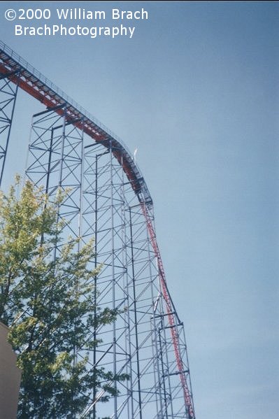 208ft tall, certainly is a tall lift hill.